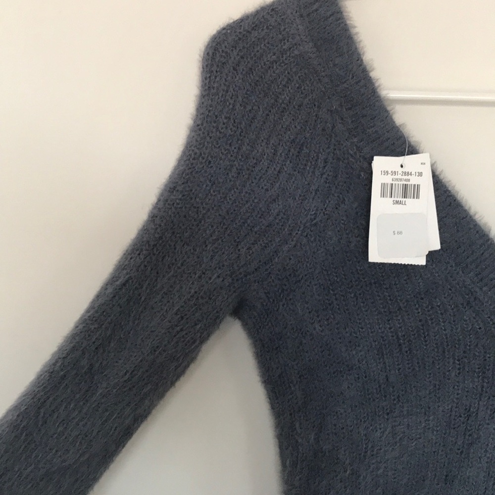 NWT A&F Super Cozy gray/blue dress